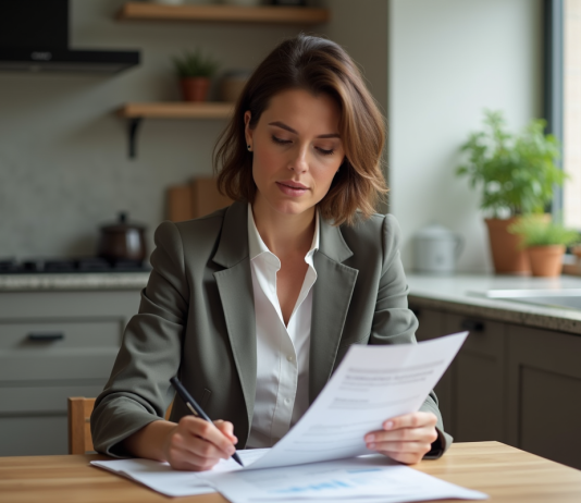 Renégocier son hypothèque : quand et comment agir efficacement ? Femme lisant des documents de pret immobilier à la maison