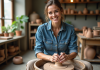 Offrir un atelier : le cadeau original qui plaît à coup sûr Femme souriante façonnant de l'argile dans un atelier de poterie