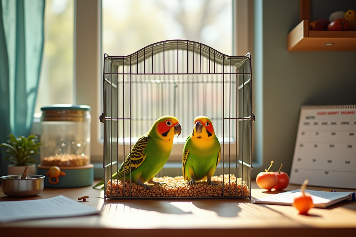 perruche cage