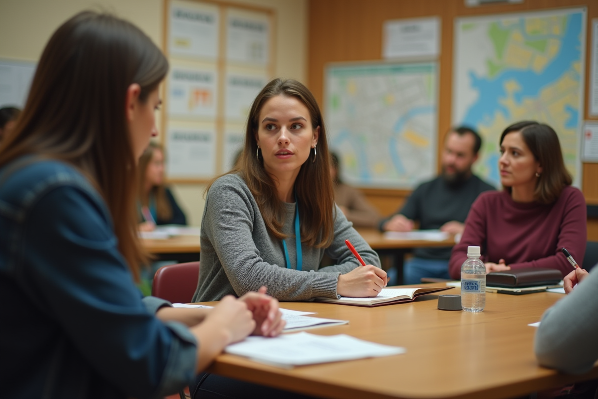 Jeune femme prenant des notes lors d