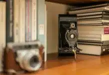 shallow focus photo of vintage black camera